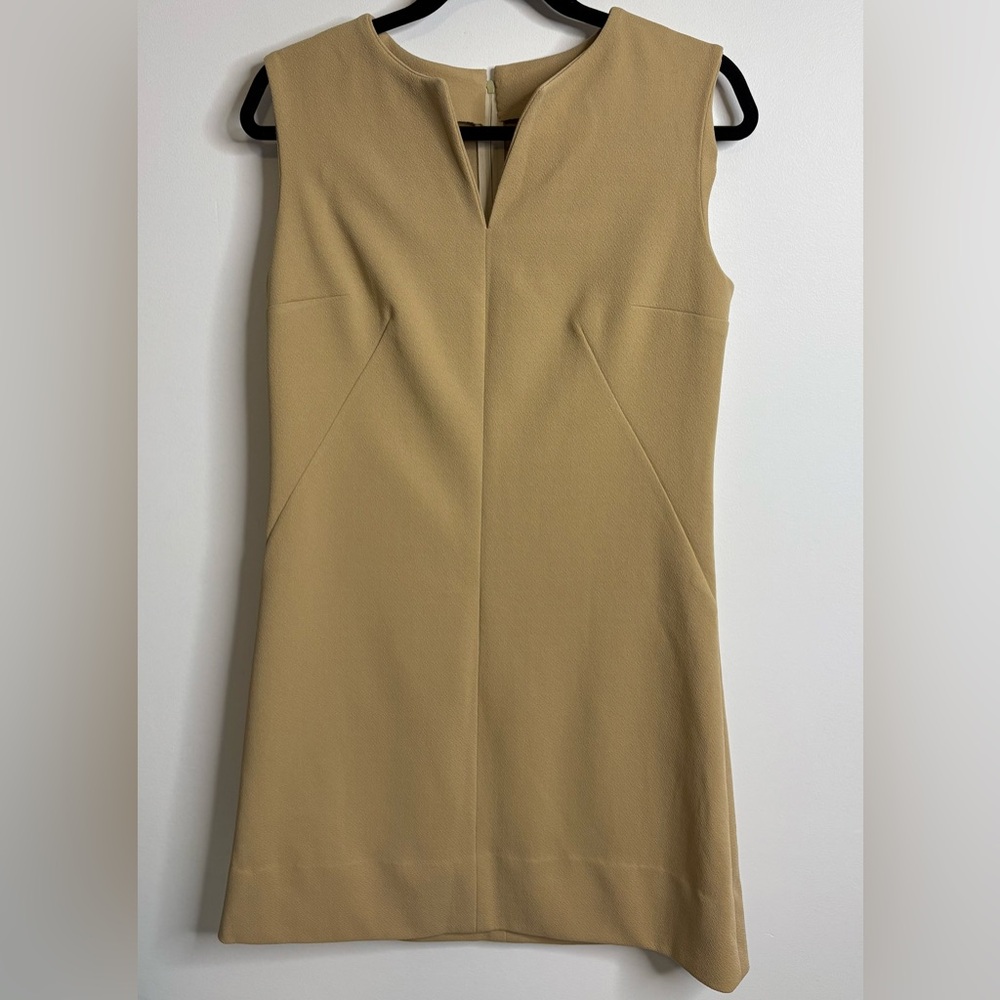 Vintage Tan Sleeveless Mini Dress Homemade Size M
